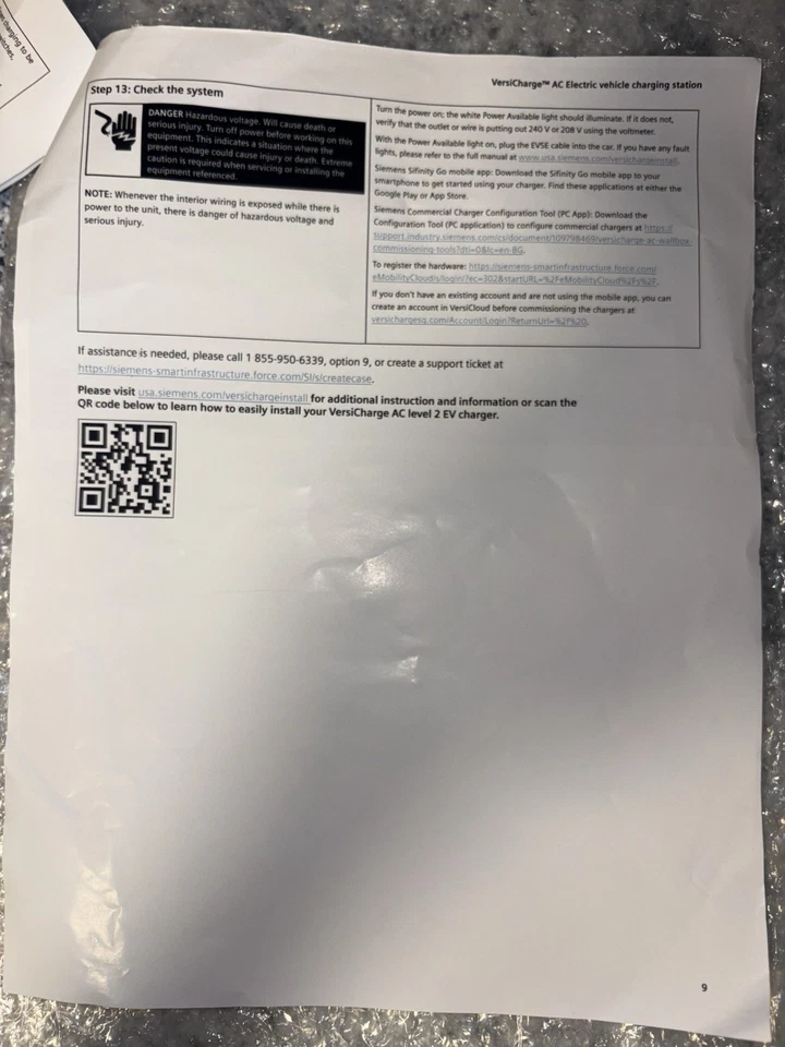 西门子 VersiCharge 蓝色交流电动汽车充电站 EVSE 48A 带 MODBUS — 第 2/4 张图片