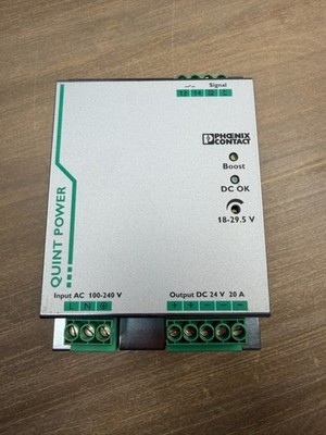 Phoenix Contact QUINT-PS/1AC/24DC/20 Power Supply, 20A 24V Output, 2866776