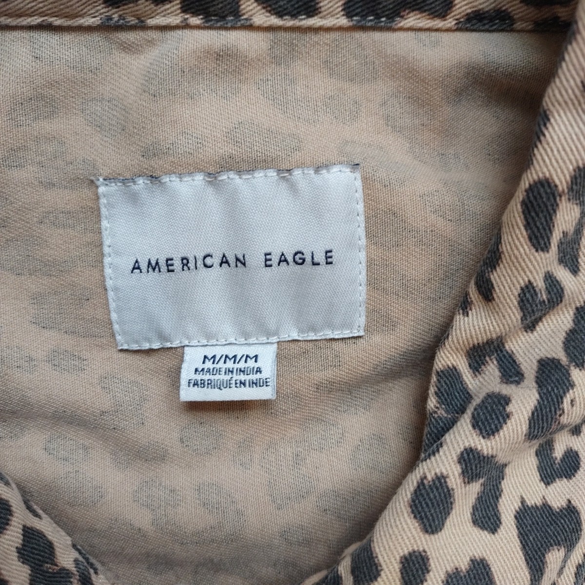 American Eagle Womens Shacket Leopard Button Up T… - image 2
