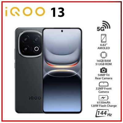 (Unlocked) iQOO 13 5G 16GB+512GB ALPHA Dual SIM Octa Core Android Mobile Phone