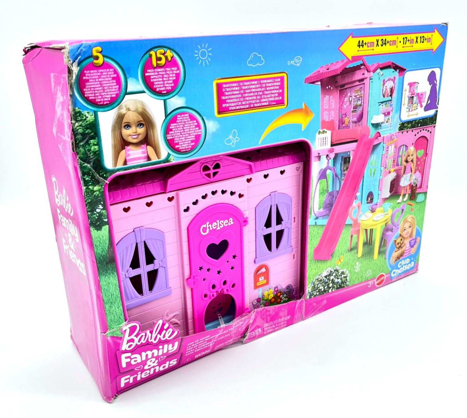NEW Barbie Chelsea Expandable Pop-Up Doll House With Doll