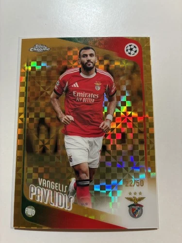 VANGELIS PAVLIDIS 2025-26 TOPPS CHROME UEFA GOLD GEOMETRIC /50 #34 Benfica