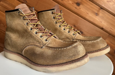 RED WING 8173 9.5D HAWTHORNE ABILENE MOC TOE BOOTS - FACTORY