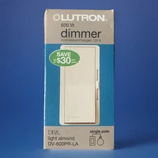 Lutron Diva Dimmer for Incandescent and Halogen, 600-Watt, Single-Pole