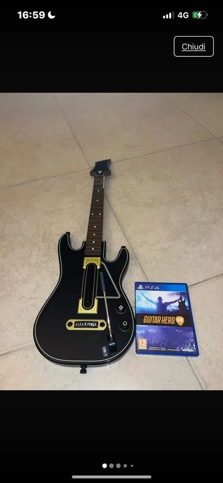 Guitar Hero Live per Sony PlayStation 4 completo USB dongle chitarra scatola PS4 - Immagine 2 di 4
