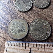 Group Of 35 Grand Casino Hinckley Arcade Tokens Ojibwe