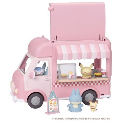 Pokepiece Mogumogu Kitchen Car Re-Ment Mini Figure Set Pokémon Toy Collection