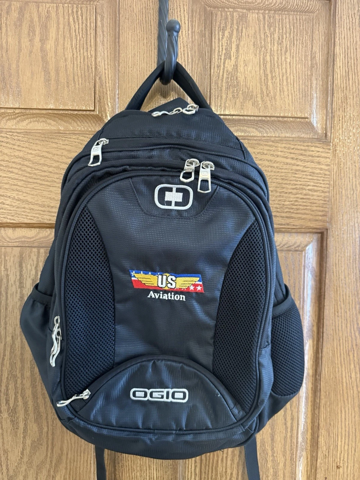 Ogio Backpack Laptop Pocket Black US Aviation Logo 6.14