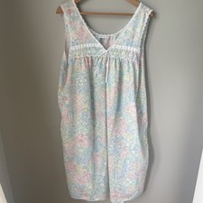 Miss Elaine Vintage Night Gown Womens Size 2X Floral Lightweight
