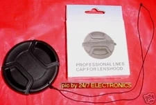 SNAP-ON FRONT LENS CAP 58mm+HOLDER to Camera Camcorder Video Handycam 