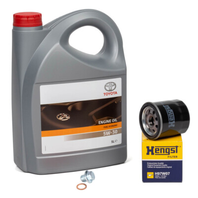 5L ORIGINAL 5W30 Motoröl HENGST Ölfilter für TOYOTA AURIS AVENSIS COROLLA YARIS