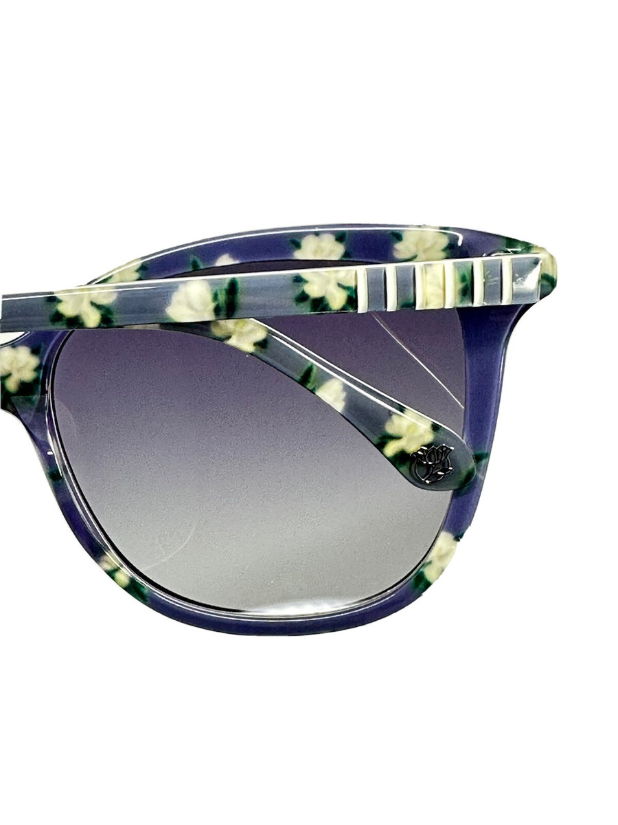 Draper James Sunglasses DJ7003 414 INDIGO Blue Square Frames Only NEW Draper James DJ 7003 414 Indigo Sunglasses with Grey  main image 4