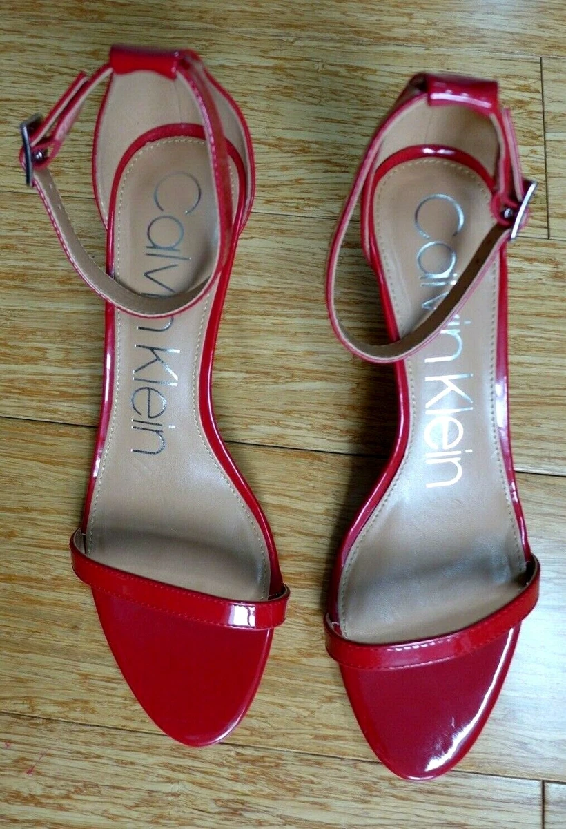 Calvin klein red sandals hot sale