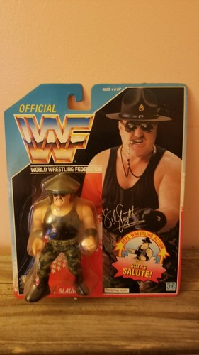 Vtg. SGT SLAUGHTER WWF Wrestling Hasbro Titan Acti...