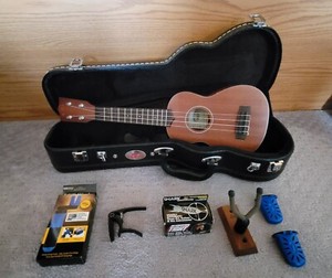 Kala Soprano Ukulele w/Hardshell Case and Accessories