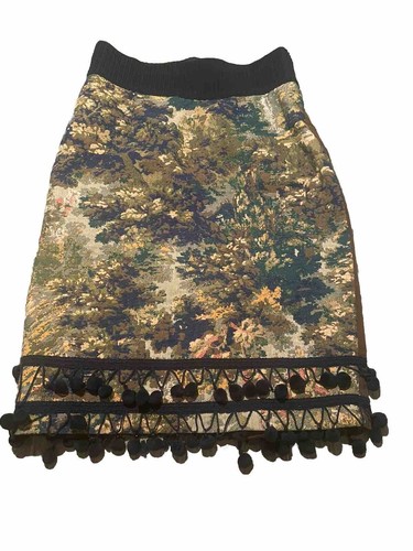 Maeve Anthropologie Floral Jacquard Tapestry Pencil Skirt Size 2