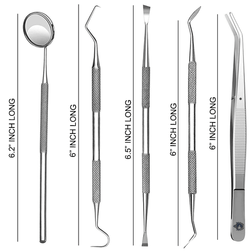Dental Teeth Cleaning Kit Dentist Floss Plaque Remover Oral Care Tooth Tools 5PC - Picture 2 of 8