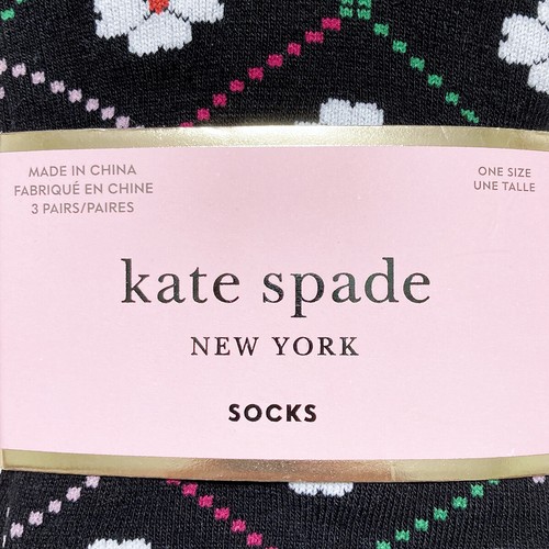 Calcetines Kate Spade Crew 3 Pares ELIGE Flor Lunares Rayas Leopardo Nueva York - Imagen 5 de 142