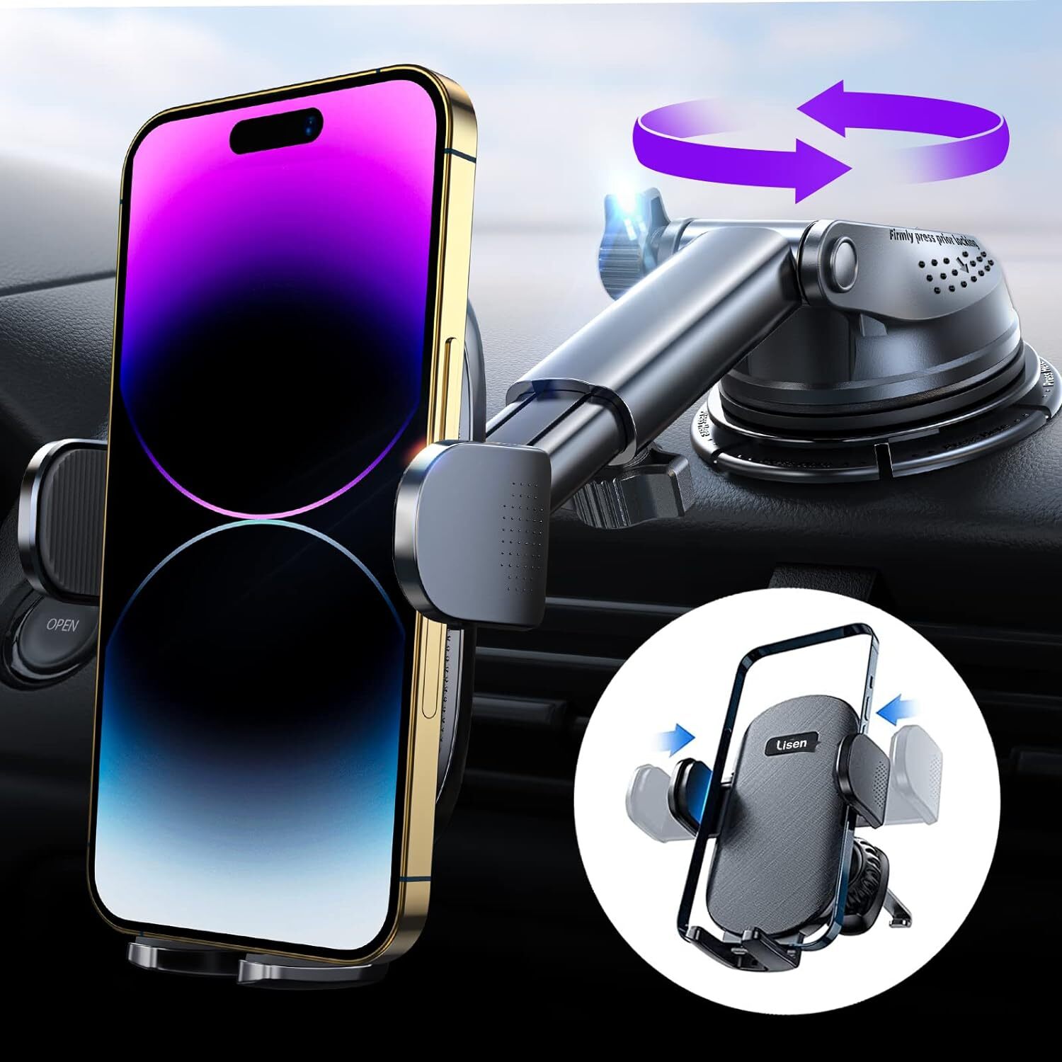 Car Phone Holder Mount Dashboard Phone Holder for Car Upgrade Super Stickiness