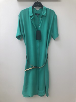 emerald green shirt dress