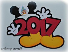 CRAFTECAFE DISNEY TITLE paper piecing premade scrapbook diecut piece WOLFFEY5