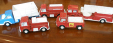 Lot of 5 Vintage Tootsie Toy Fire Trucks  Other Vehicles T24 