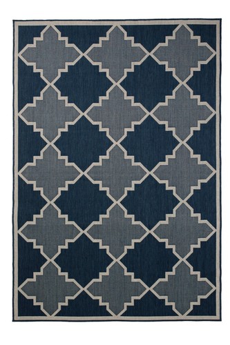 5'3"x7'6" Trellis Diamond, Moroccan Indoor Outdoor Area Rug - 1095 - Picture 4 of 54