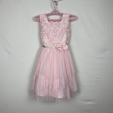 Jona Michelle Little Girl's Pink Dress Size 10 Flower