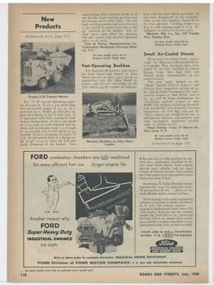 #ad 1958 Ford Industrial Engines Ad: You Are Well Powered When You Are Ford Powered $19.84