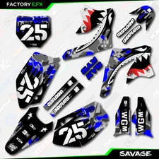 Gray & Blue Savage Camo Graphics Kit fits 06-08 Kawasaki KXF250 KXF 250 Decal