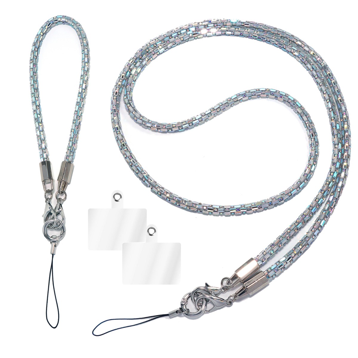 Mrltau 2 Pcs Butterfly Phone Chain Holder, Phone Lanyard Patch