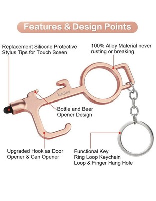 Kaqinu 5pcs No Touch Tool With Stylus Tips Portable Door Opener Tool Touch Safe Ebay