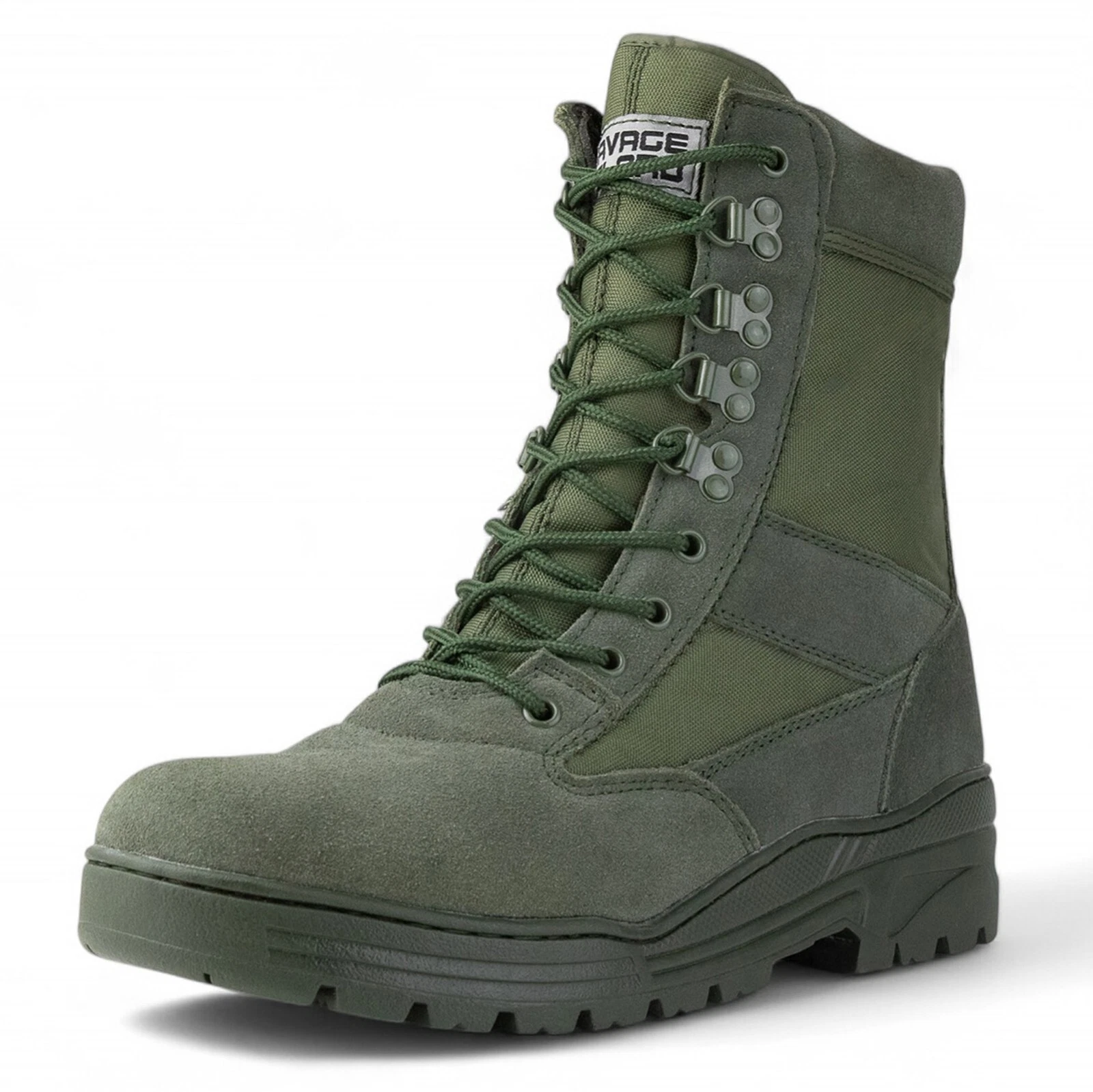 Green Army Patrol Side Zip Combat Boots Tactical Military Hiking Suede 954
Opens in a new window or 