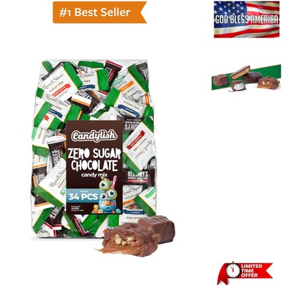 Zero Sugar Chocolate Candy Mix Approx. 34 Pieces - Russell Stover Assorted & ...