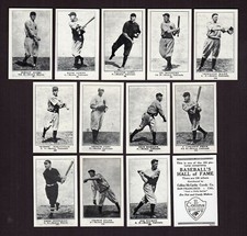 1917 Collins-McCarthy Candy Co. BOSTON BRAVES E135 Team REPRINT SET~ALL 12 cards