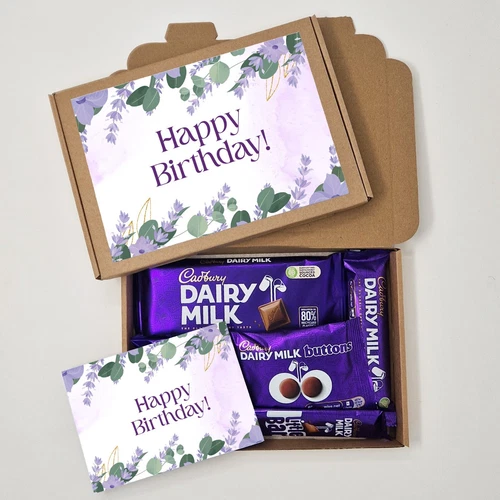 PERSONALISIERTE Cadbury Dairy Milk SCHOKOLADE GESCHENKBOX KORB GESCHENK Geburtstag - Bild 1 von 5