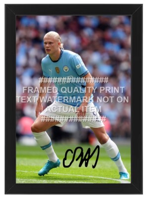 HWC Trading Erling Haaland Anchester City 16 X 12 Inch Canvas Print