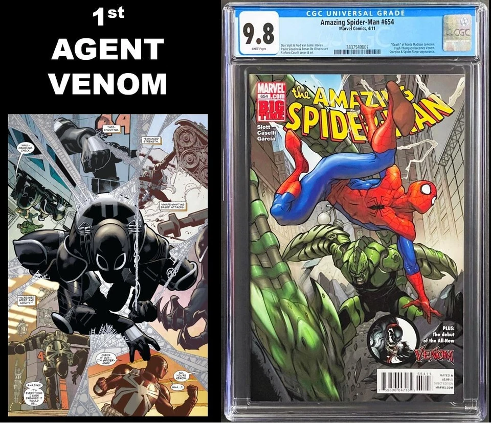 Amazing Spider-Man 654 CGC 9.8 WP 1st App Agent Venom 2011 Marvel Comics 4/11 - Image 3 of 4