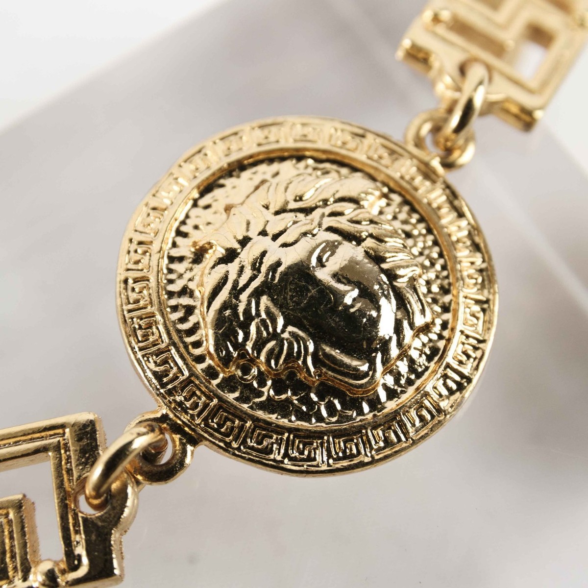 Vintage Gianni Versace Medusa Head Coin Bracelet – Gold-Tone | eBay