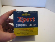 VTG EMPTY WESTERN XPERT 12 GAUGE SHOT GUN SHELL BOX USED 