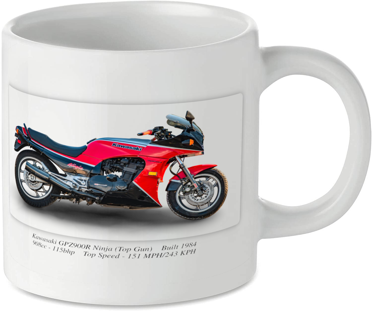 Kawasaki GPZ900R Ninja Motorcycle Motorbike Tea Coffee Mug Ideal Biker