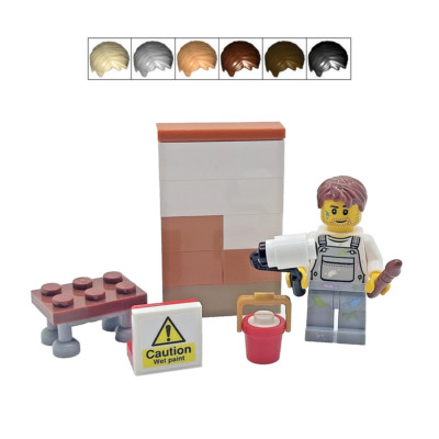 Original LEGO  Maler Dekorateur Geschenk männliche Minifigur Innenarchitekt