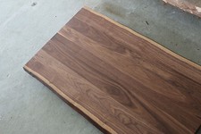 Waschtisch Tischplatte Platte Nussbaum Massiv Holz mit Baumkante NEU Leimholz
