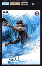 Topps Bunt MLB DIGITAL 2021 Color Splash Blue Base Super Rare Josh Bell