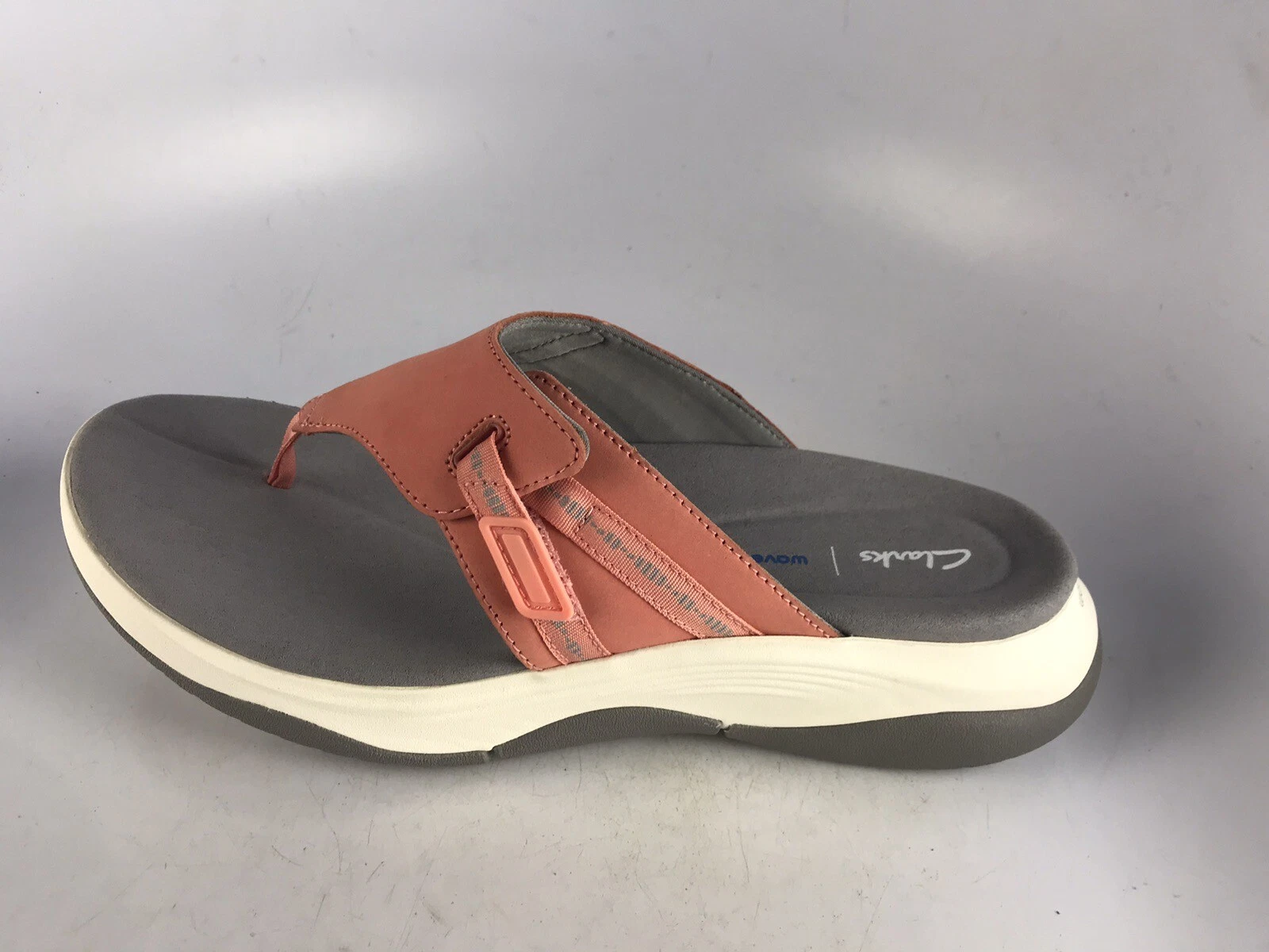 Sandali rosa CLARKS Wave 2.0 Sea Flip Flop Peach taglia 11 W WO da uomo