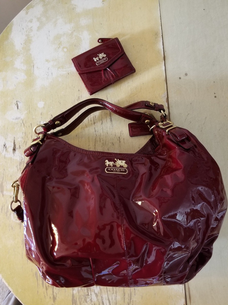 Coach Madison Patent Leather Large Shoulder Bag 15991 and