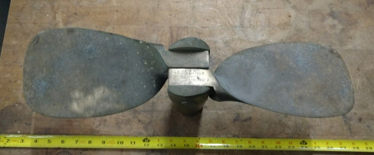 Martec Explorer Brass Folding Propeller Sailboat Prop LH 20 D X 15