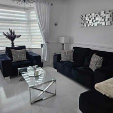 Sloane Black Corner, 3, 2, 1 Seater Setee & Footstool | Washable Cushion Covers