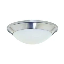 Dolan Designs Rainier 1 Light Flush Mount Satin Nickel - 5401-09