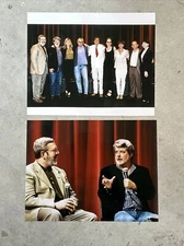 LOT (2) PERSONAL Leonard Maltin GEORGE LUCAS Photos Star Wars Approx 8"x10"